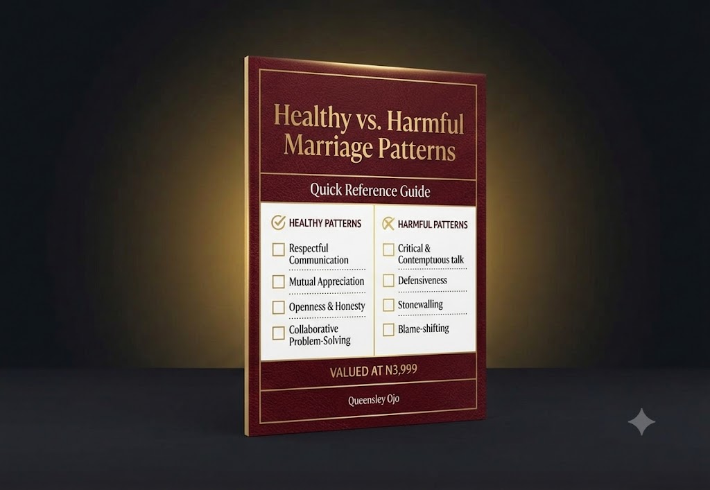 Healthy vs Harmful Marriage Patterns Quick Reference Guide Mockup